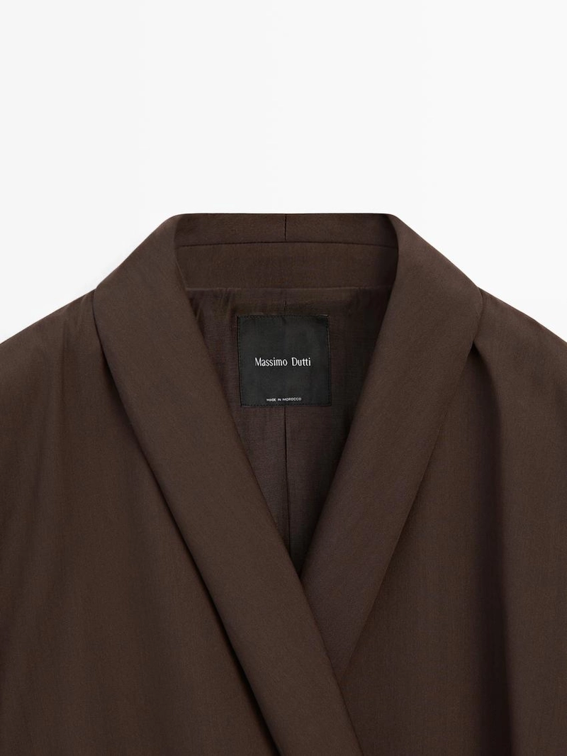 Пиджак из шерстяной смеси с деталью банта