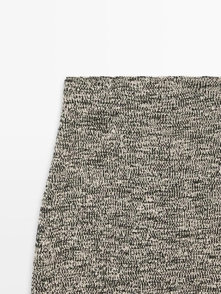 Юбка с деталями бахромы из вязаного материала- Заказать в России