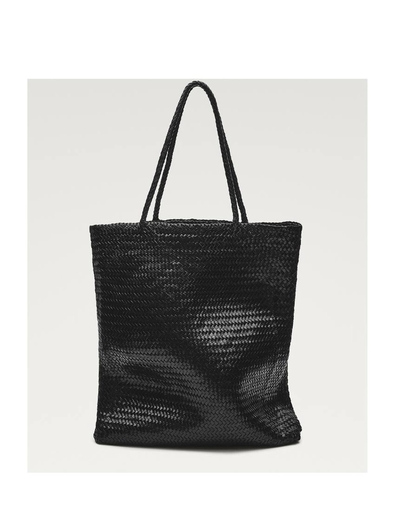 Большая плетеная сумка-тоут из натуральной наппа-кожи