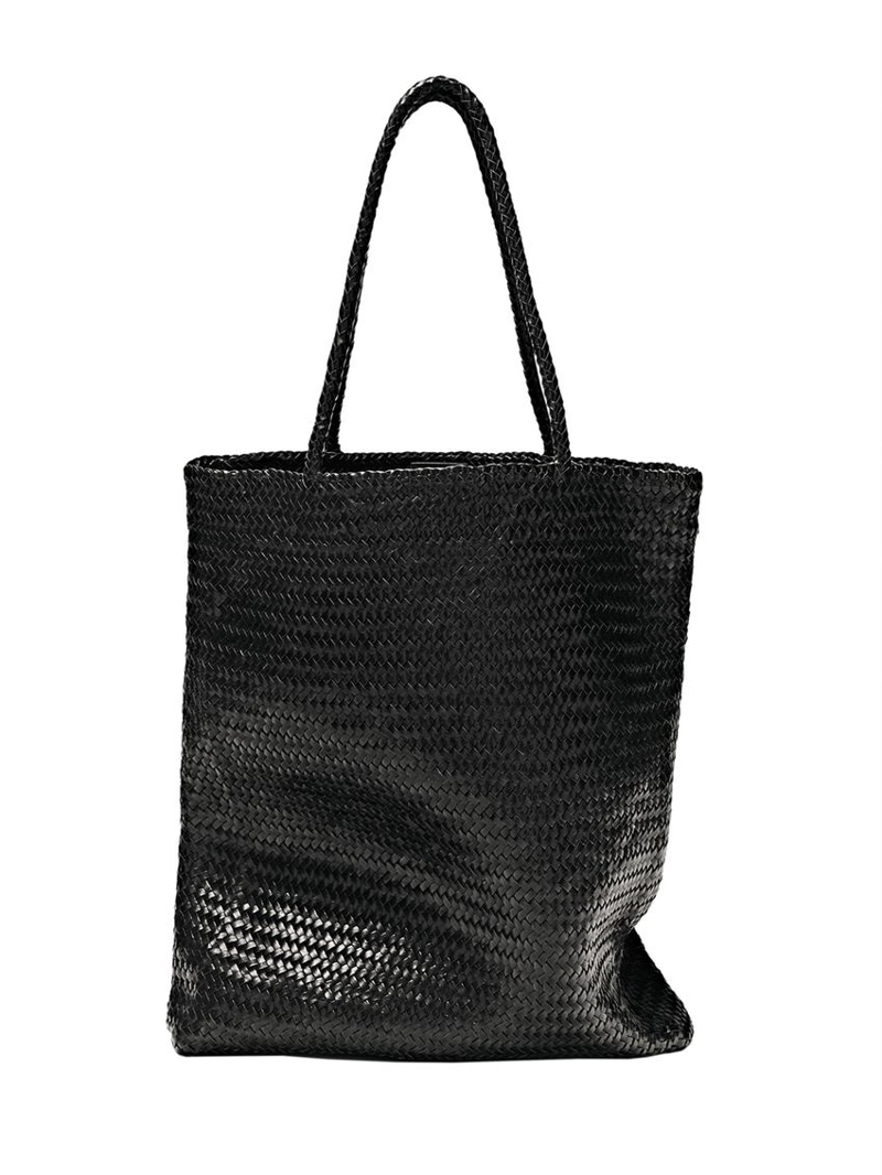 Большая плетеная сумка-тоут из натуральной наппа-кожи