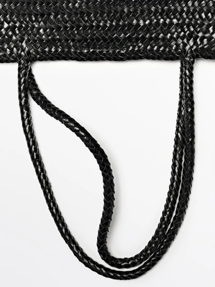 Большая плетеная сумка-тоут из натуральной наппа-кожи- Заказать в России