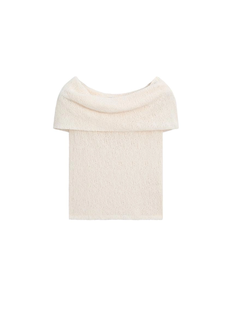 Топ с текстурой на одно плечо