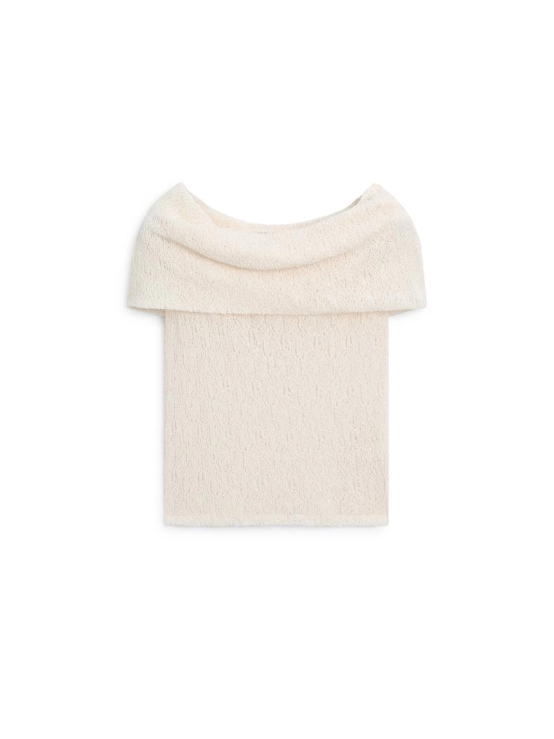 Топ с текстурой на одно плечо