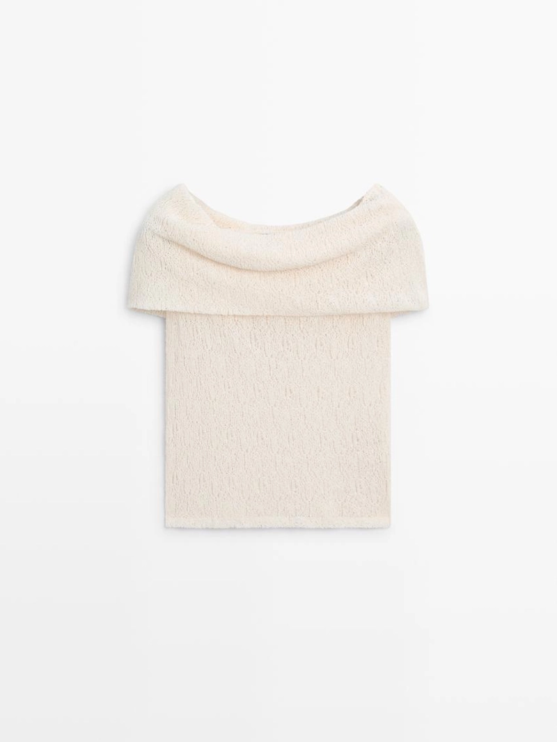 Топ с текстурой на одно плечо