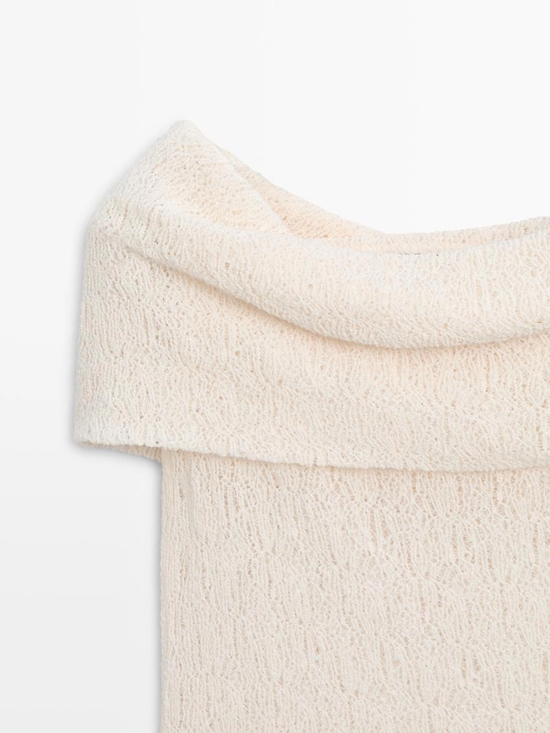 Топ с текстурой на одно плечо