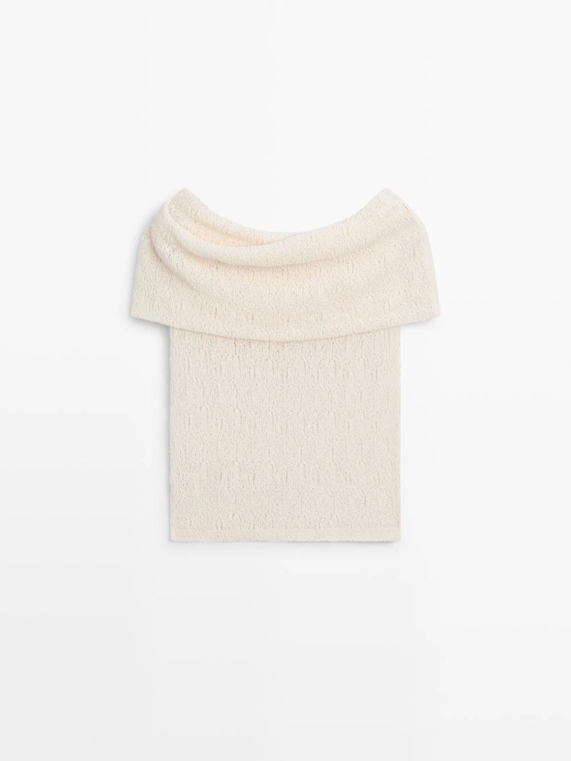 Топ с текстурой на одно плечо