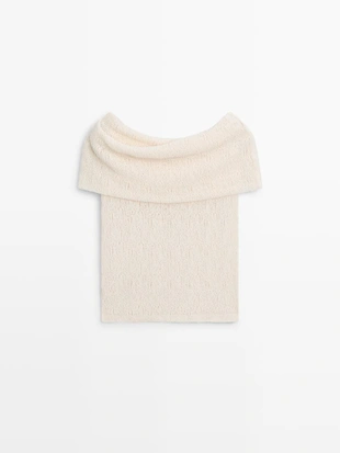 Топ с текстурой на одно плечо- Заказать в России