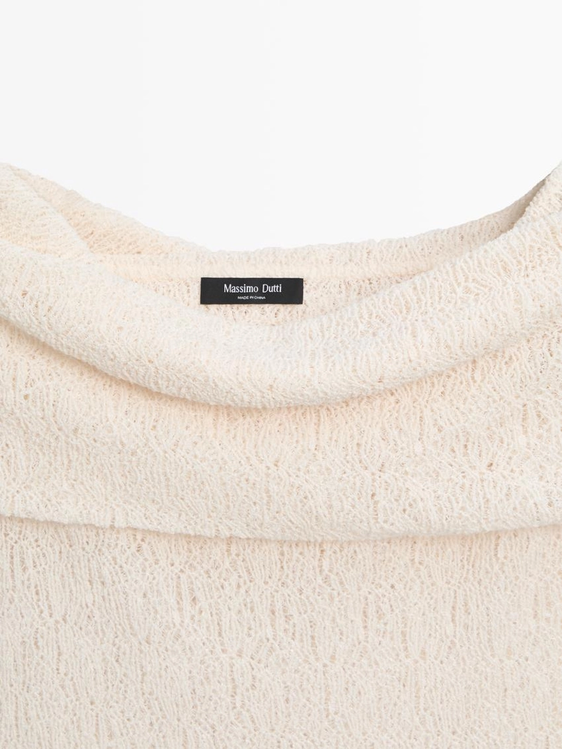 Топ с текстурой на одно плечо