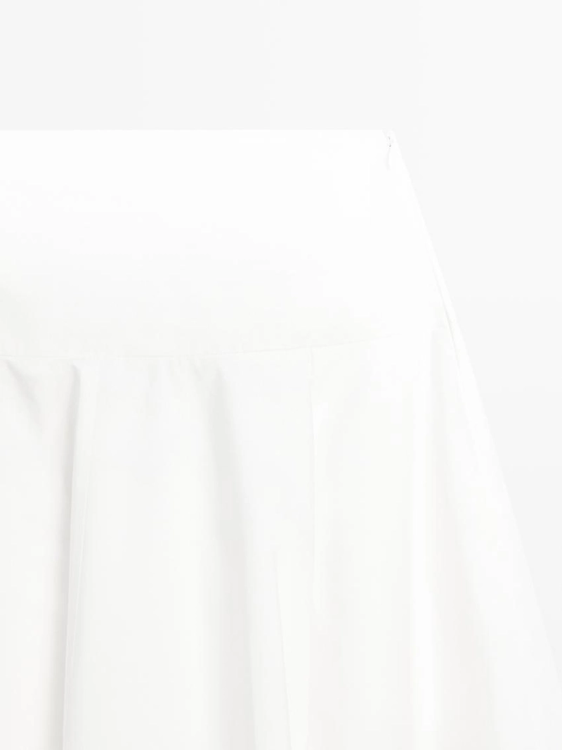 Юбка миди из 100% хлопка с деталями на подоле