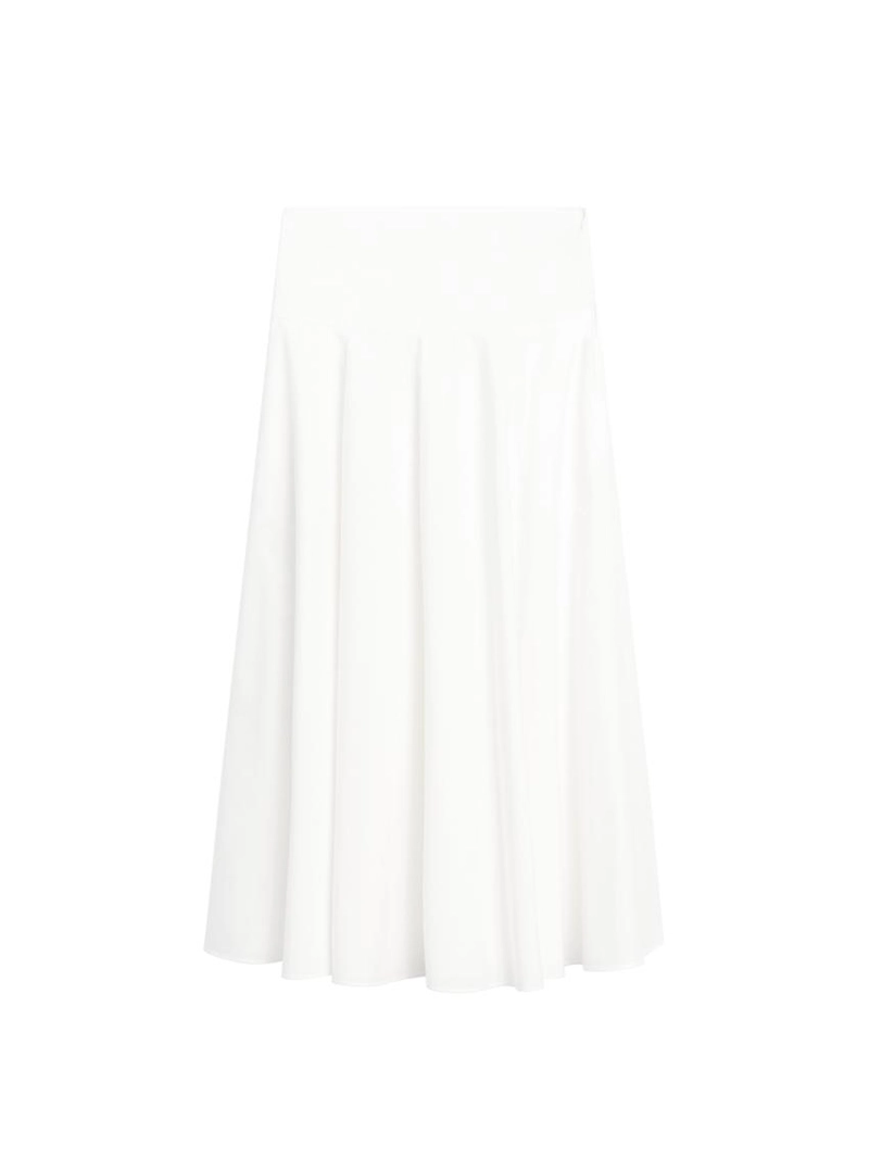 Юбка миди из 100% хлопка с деталями на подоле