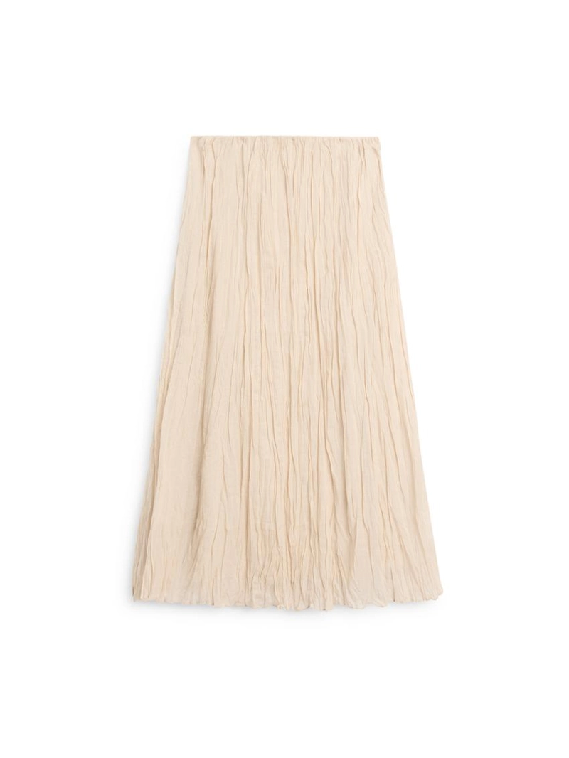 Пышная миди-юбка с деталями в складку