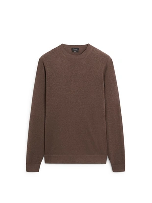 Свитер с круглым вырезом из льняного вязаного полотна- Заказать в России