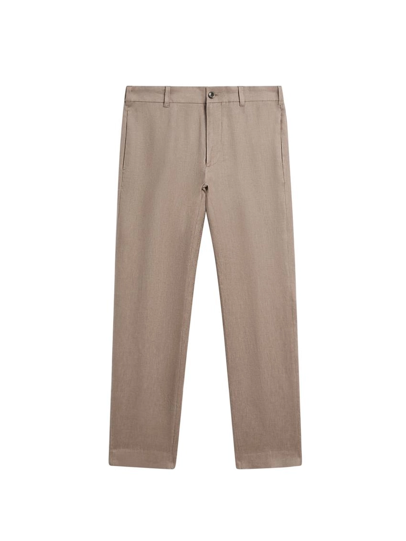 Льняные брюки прямого кроя