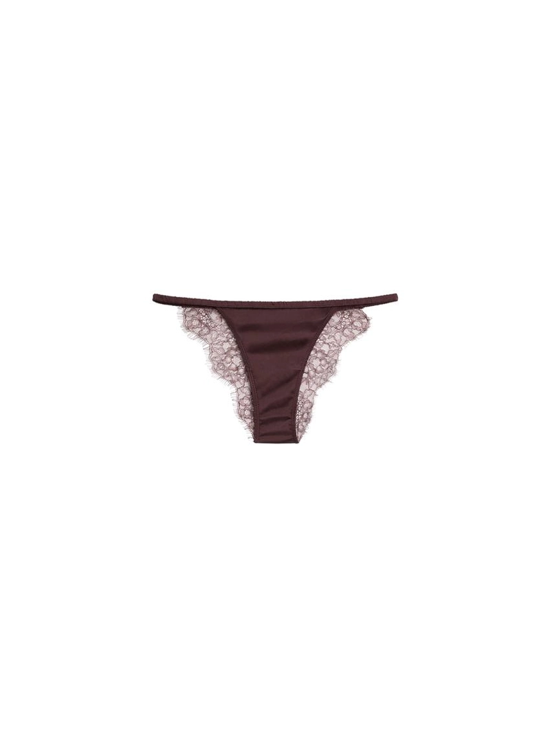 Шелковые трусы с кружевными деталями