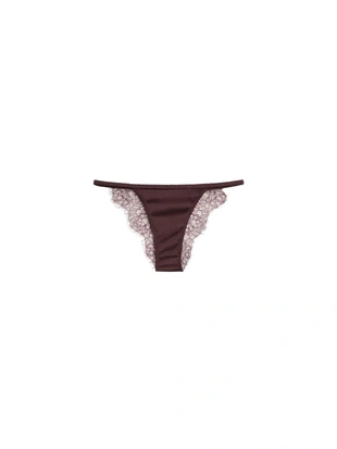 Шелковые трусы с кружевными деталями- Заказать в России