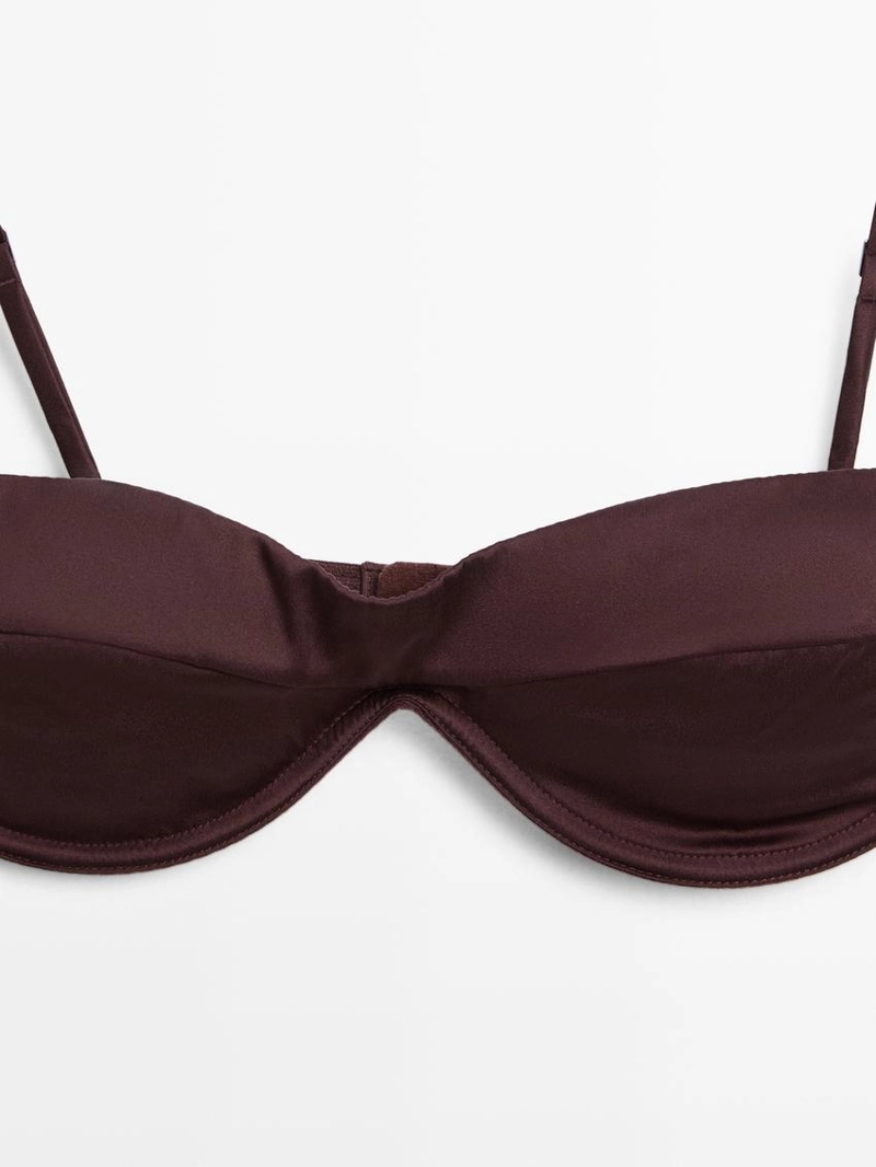 Бандо топ с корсетом и складочными деталями