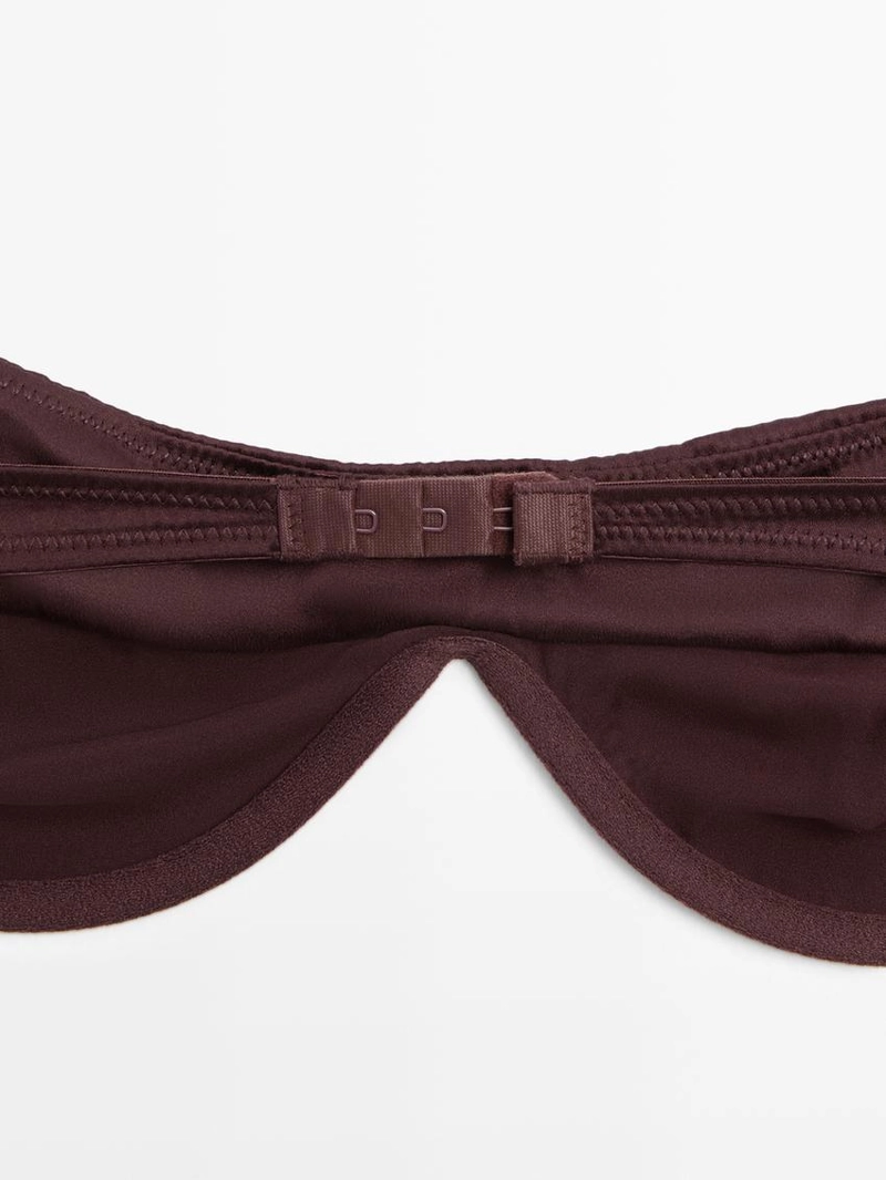 Бандо топ с корсетом и складочными деталями