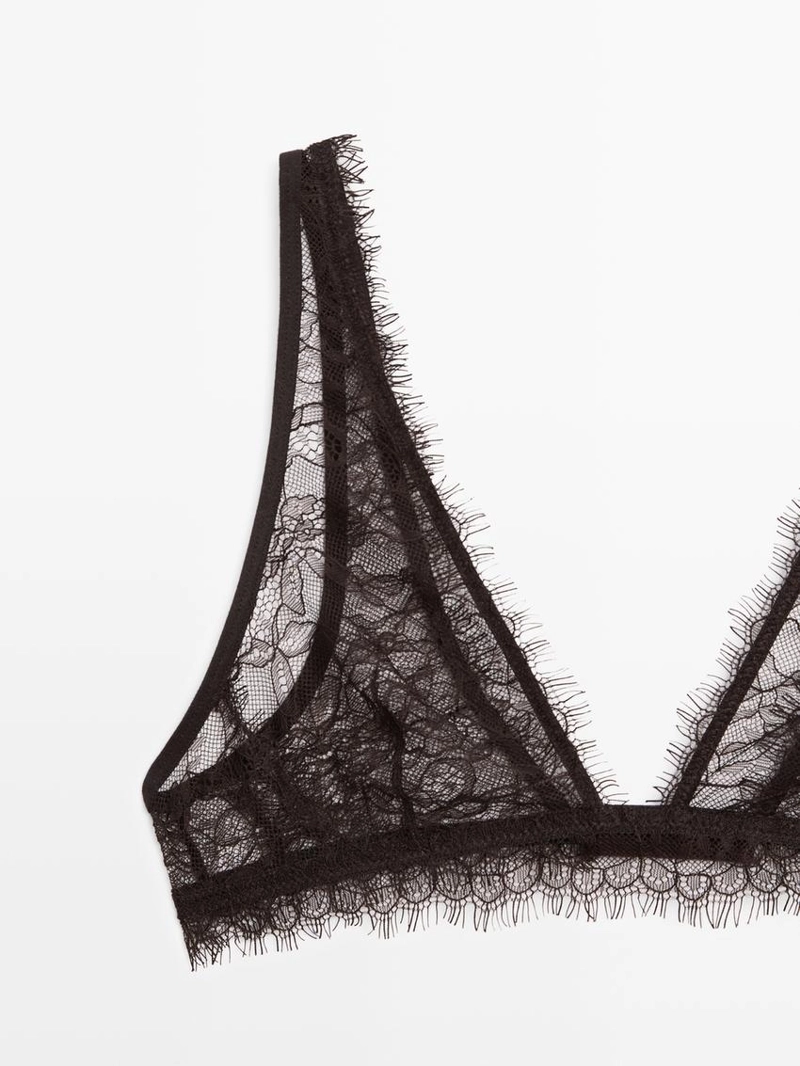 Бра легкая кружевная с цветочным узором