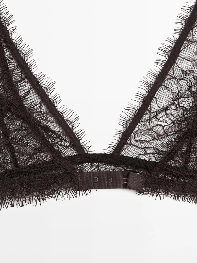 Бра легкая кружевная с цветочным узором