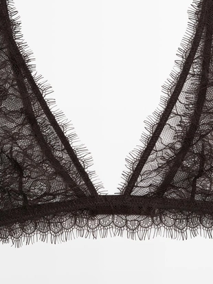 Бра легкая кружевная с цветочным узором- Заказать в России