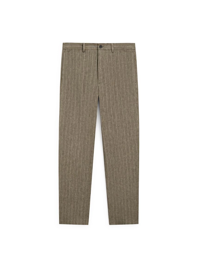 Полосатые льняные брюки massimo dutti