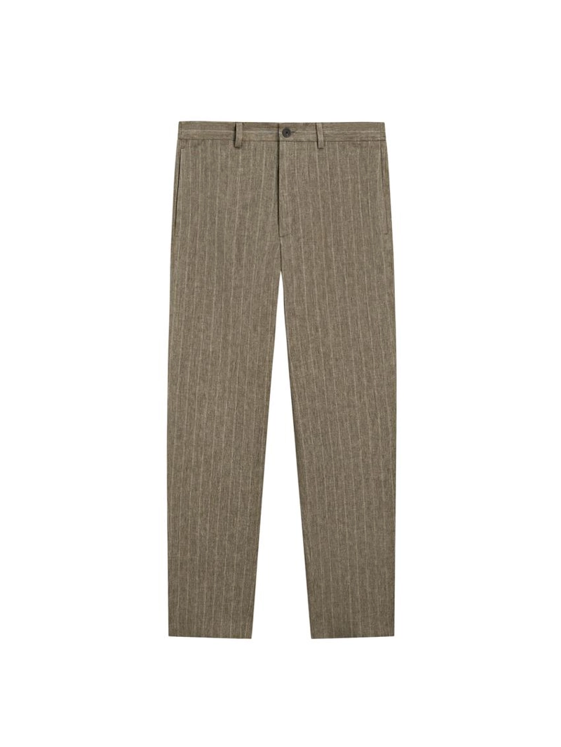 Полосатые льняные брюки massimo dutti