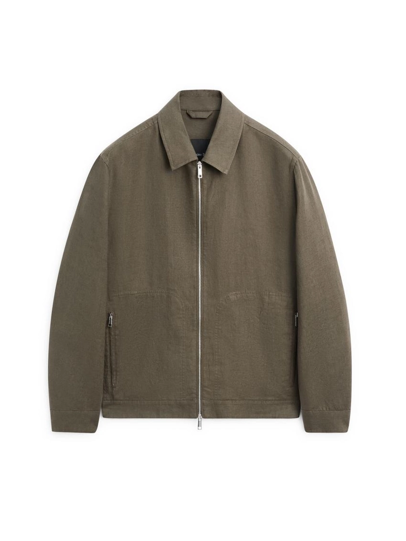 Пиджак из 100% льна с деталями на воротнике