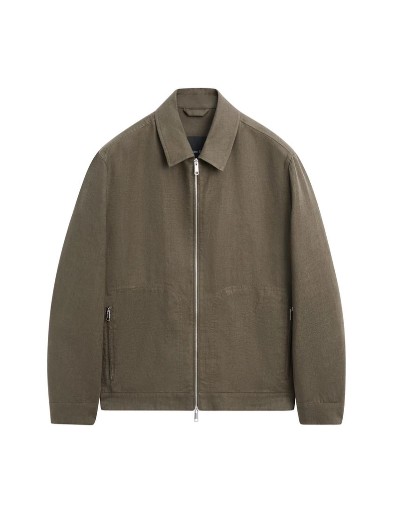 Пиджак из 100% льна с деталями на воротнике