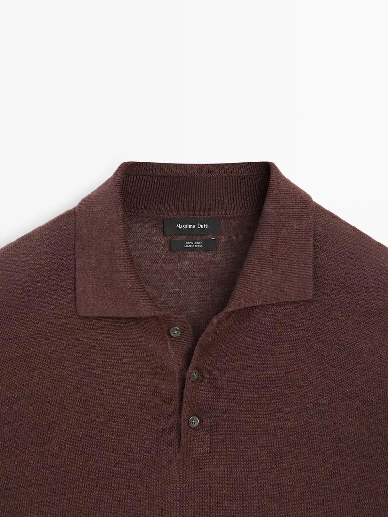Поло-свитер из льна