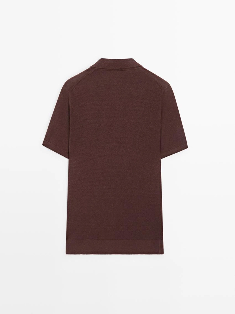 Поло-свитер из льна