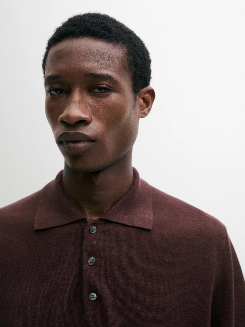 Поло-свитер из льна