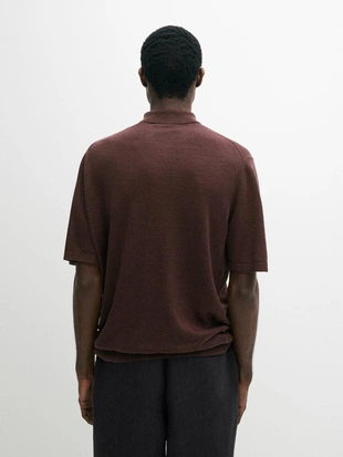 Поло-свитер из льна- Заказать в России