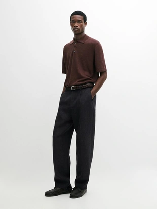 Поло-свитер из льна- Заказать в России