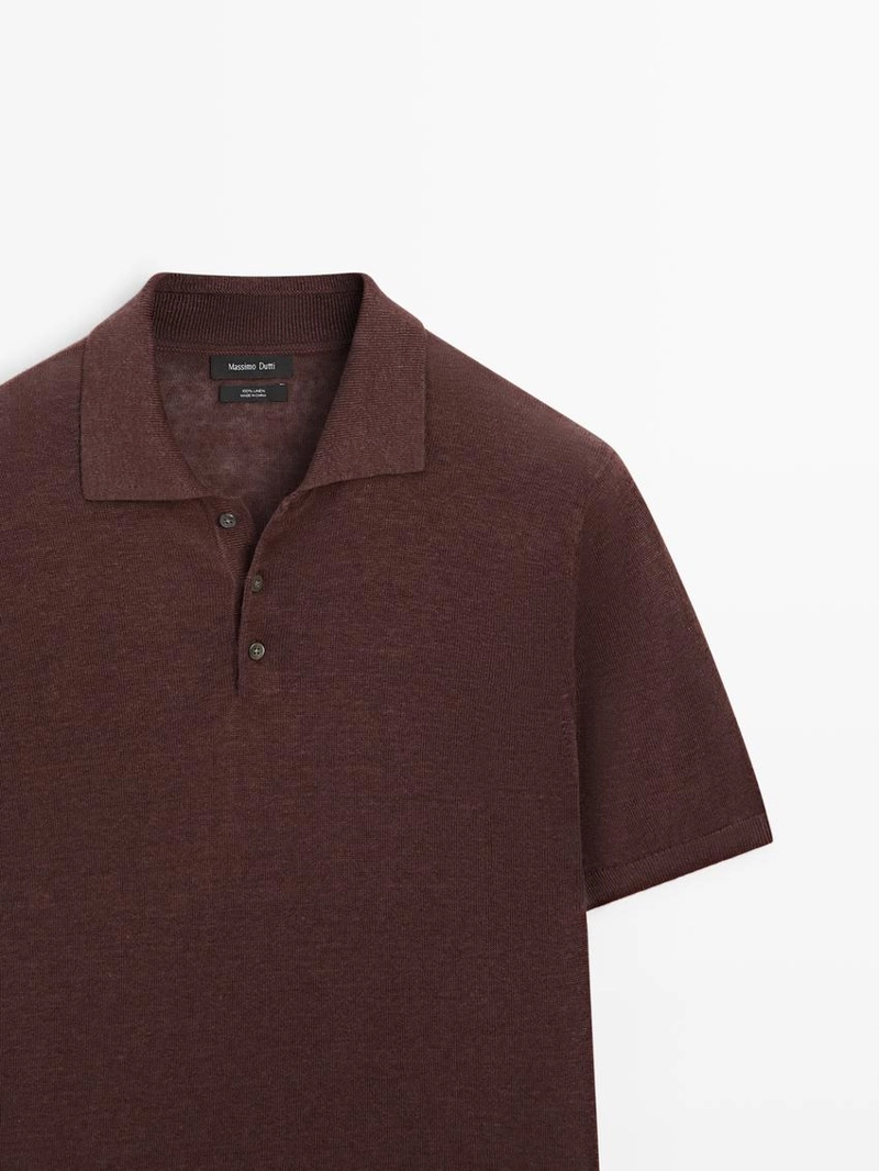 Поло-свитер из льна