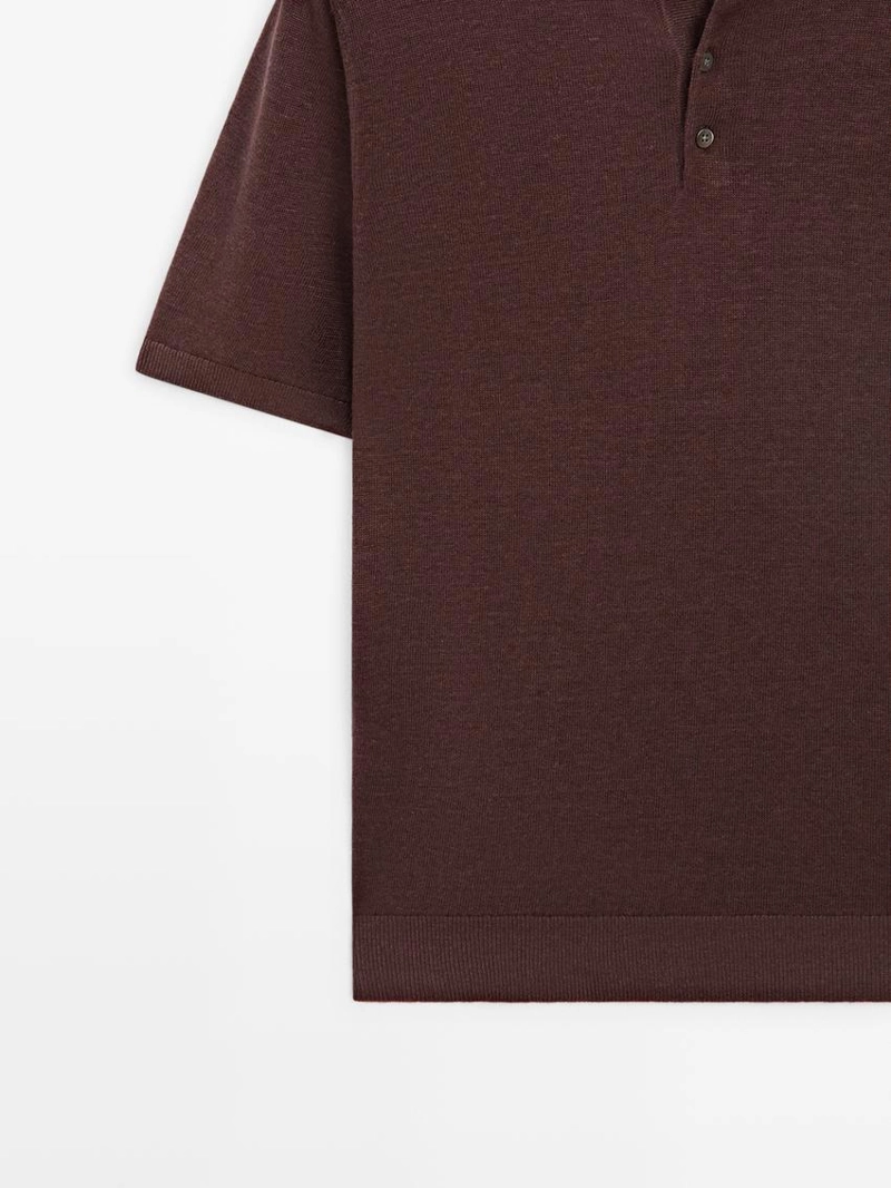 Поло-свитер из льна