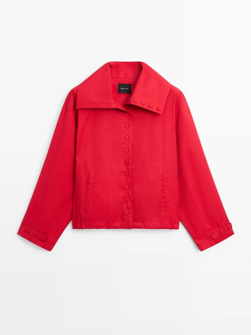 Легкая хлопковая куртка с пуговицами
