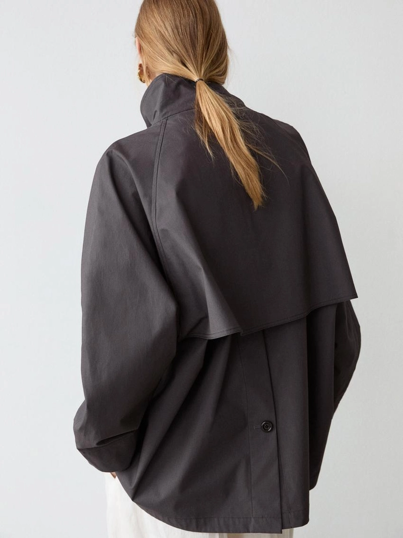 Короткий хлопковый плащ-жакет