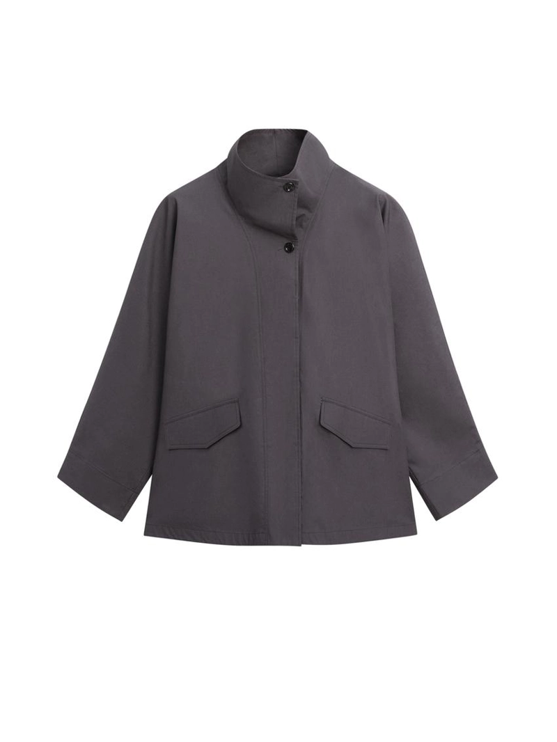 Короткий хлопковый плащ-жакет