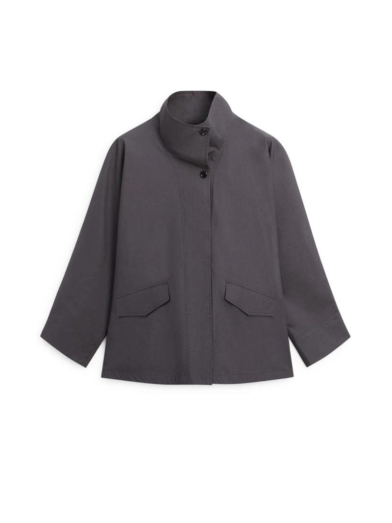 Короткий хлопковый плащ-жакет