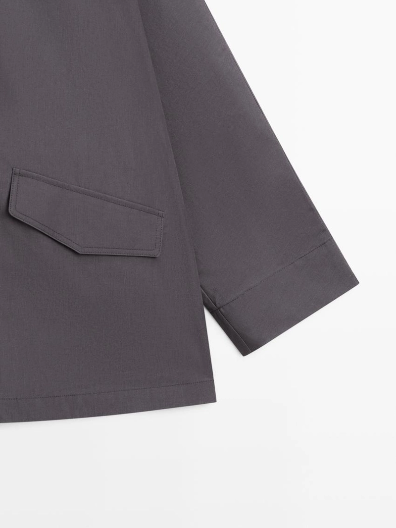 Короткий хлопковый плащ-жакет