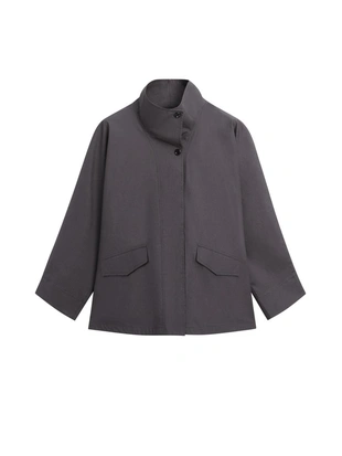 Короткий хлопковый плащ-жакет- Заказать в России