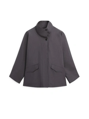 Короткий хлопковый плащ-жакет- Заказать в России