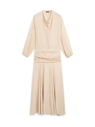 Длинное платье с оборками- Заказать в России