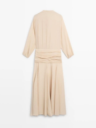 Длинное платье с оборками- Заказать в России