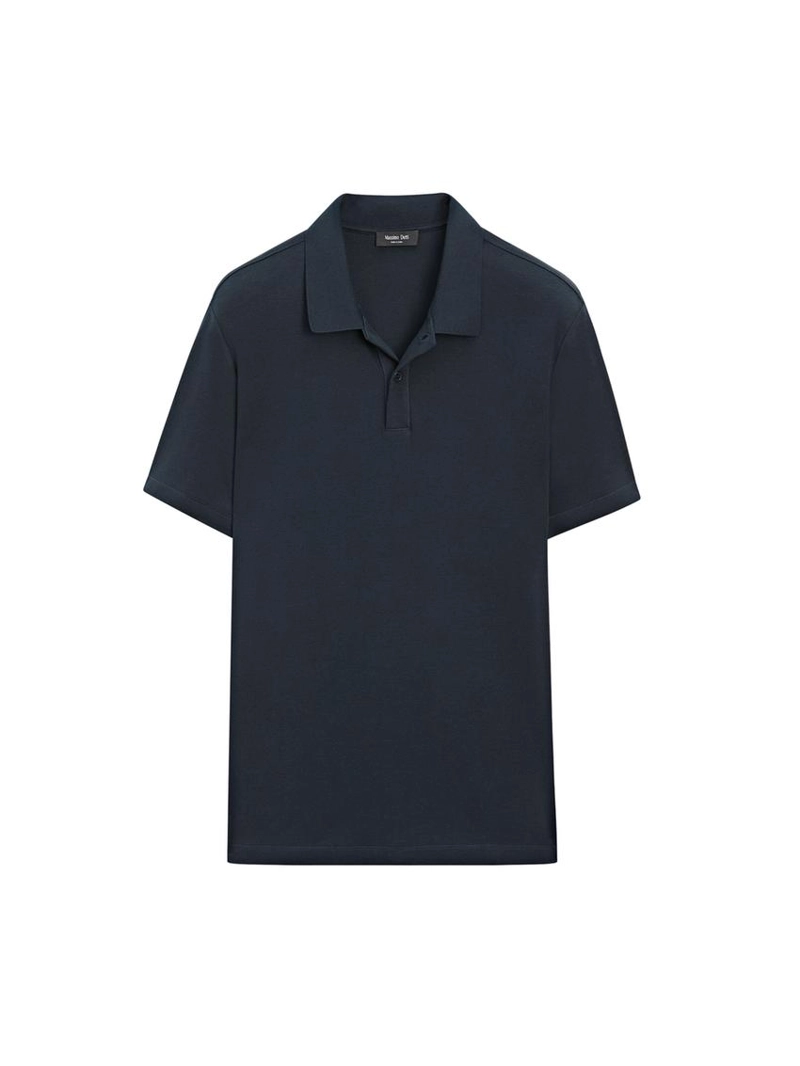 Поло из хлопково-вискозной смеси с коротким рукавом