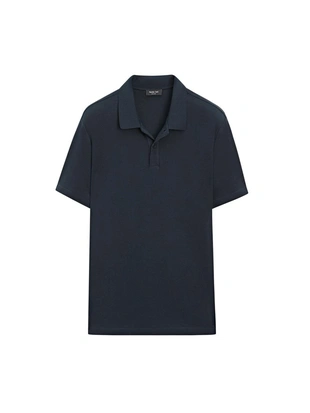 Поло из хлопково-вискозной смеси с коротким рукавом- Заказать в России