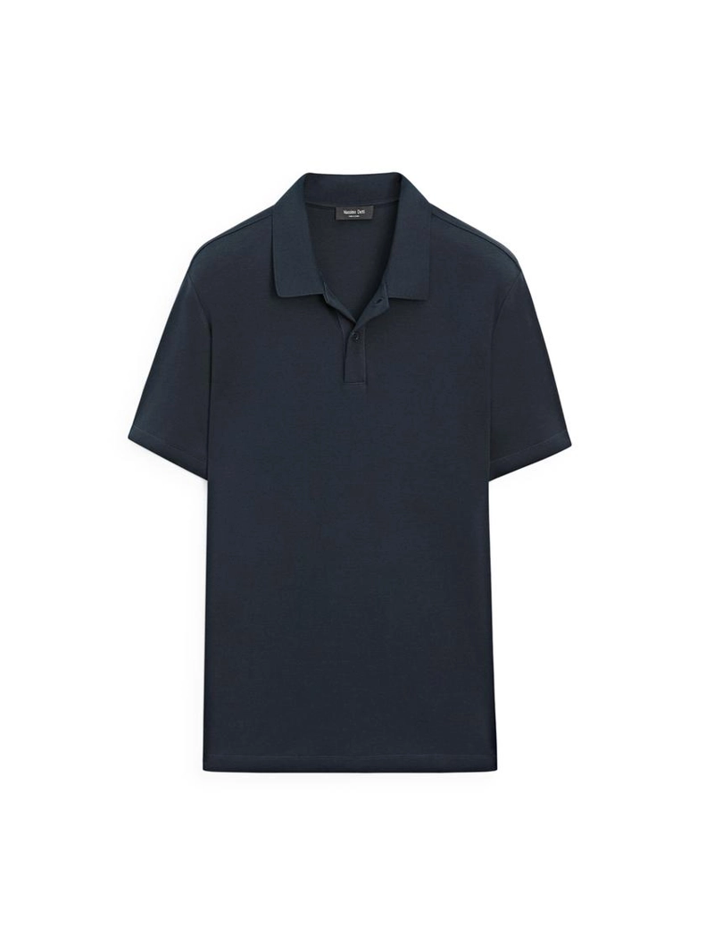 Поло из хлопково-вискозной смеси с коротким рукавом