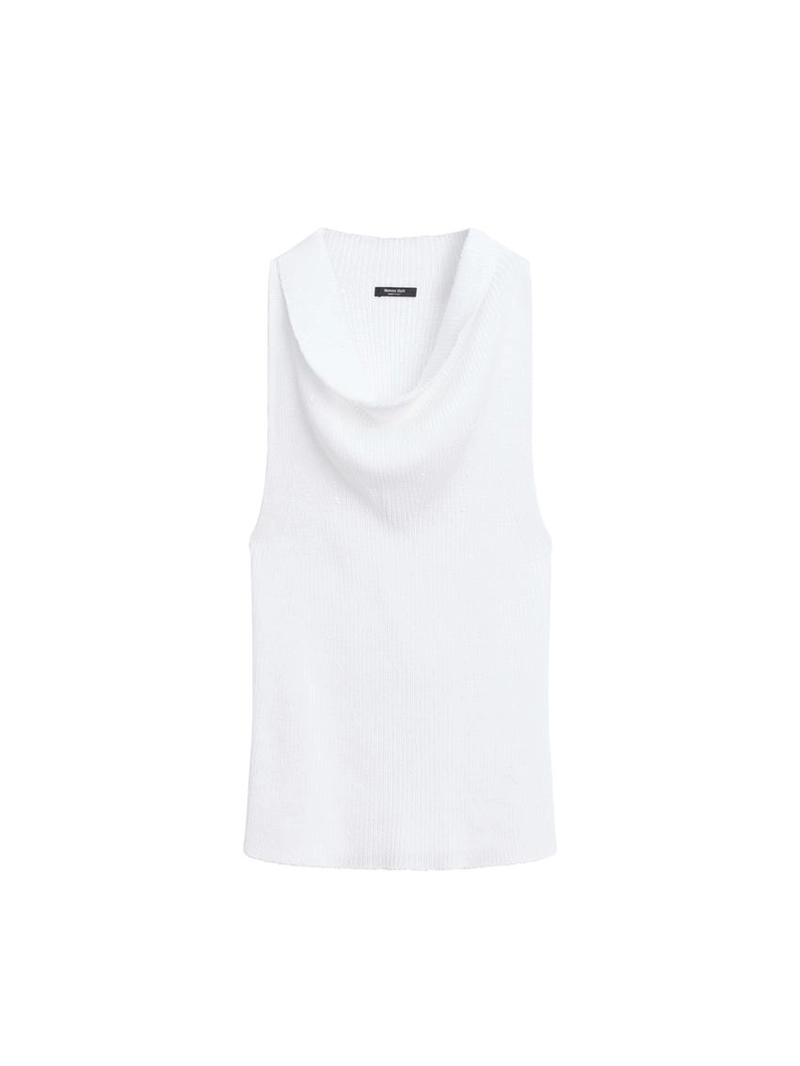 Хлопковый топ с драпированным вырезом