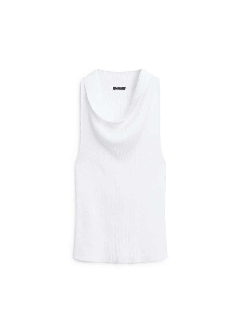 Хлопковый топ с драпированным вырезом