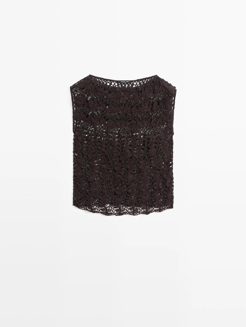 Топ из вязаного кружева